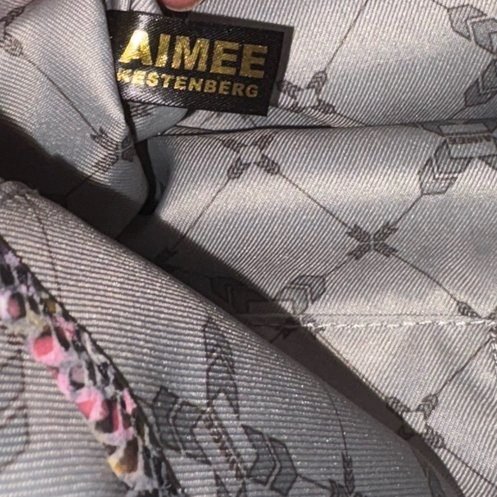 🩶🩷AIMEE KESTENBERG LEATHER EXOTIC SNAKESKIN HOBO BAG!🩶🩷 - Picture 11 of 12